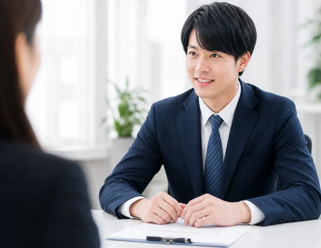模擬面接を受けている様子