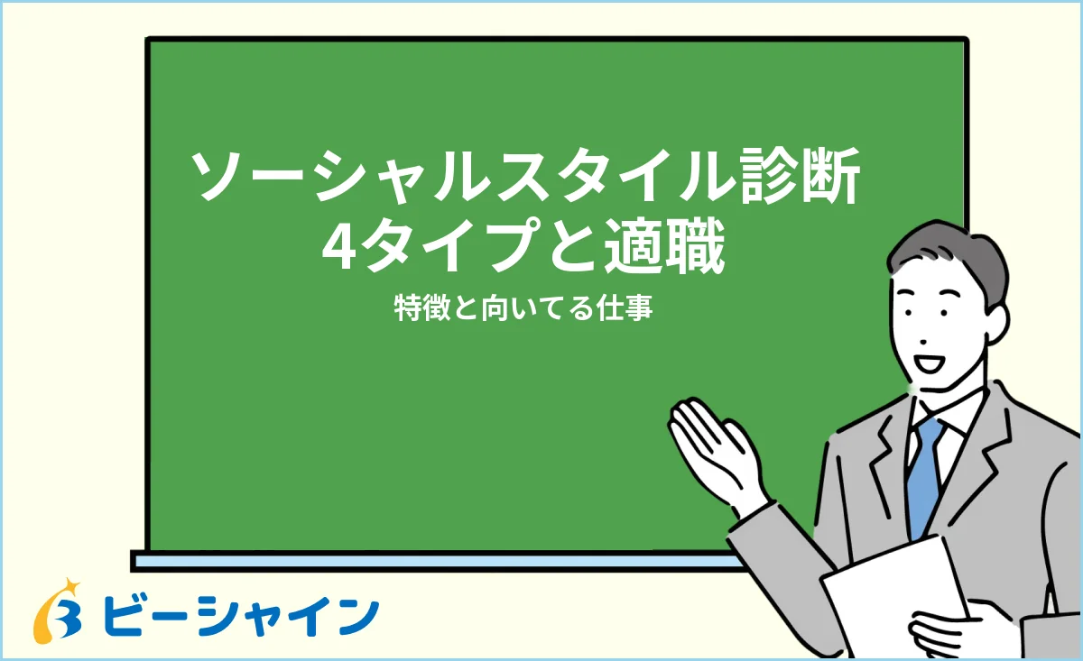 ソーシャルスタイル診断の4タイプの特徴と向いてる仕事を解説する記事のイメージ