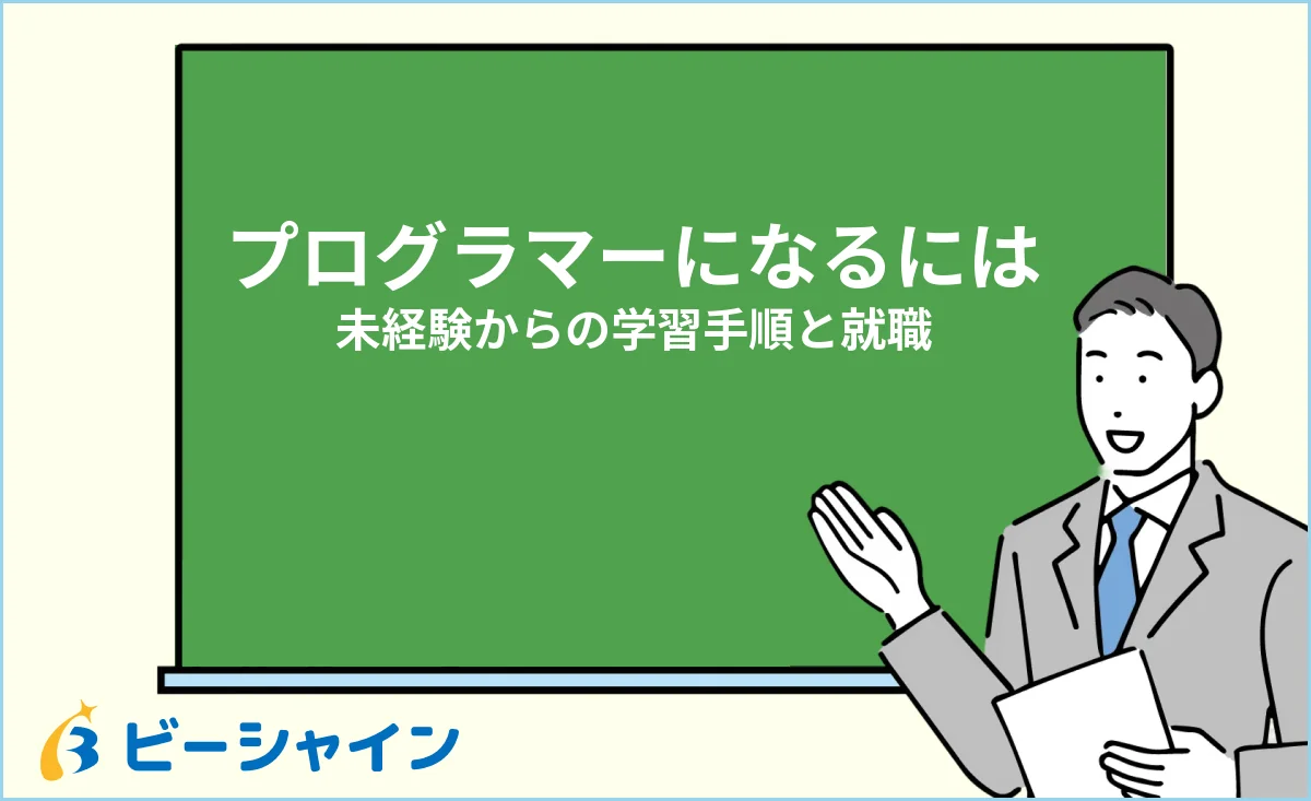 未経験からプログラマーになるための学習手順と就職のコツのイメージ